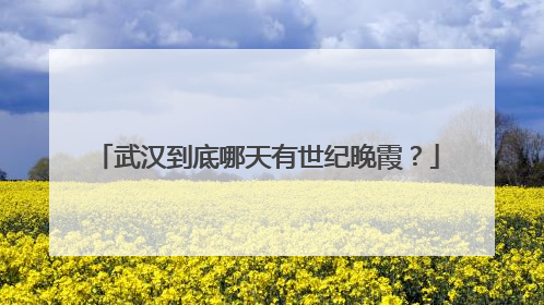 武汉到底哪天有世纪晚霞？