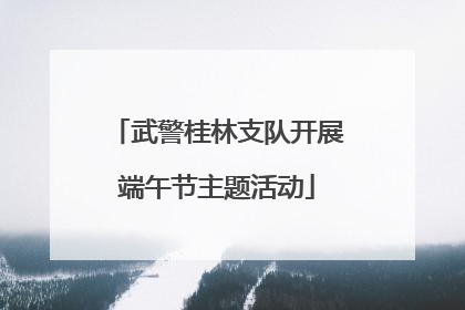 武警桂林支队开展端午节主题活动