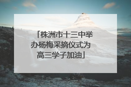 株洲市十三中举办杨梅采摘仪式为高三学子加油