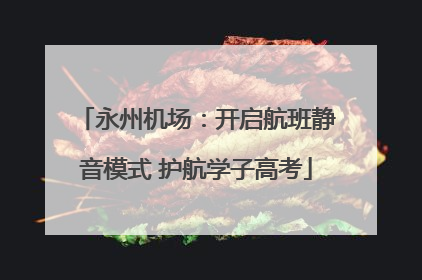 永州机场：开启航班静音模式 护航学子高考