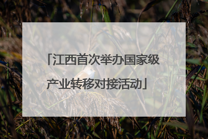 江西首次举办国家级产业转移对接活动