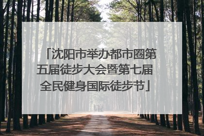 沈阳市举办都市圈第五届徒步大会暨第七届全民健身国际徒步节