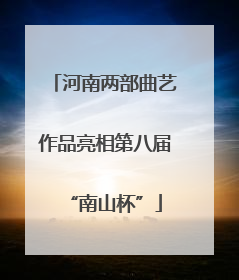 河南两部曲艺作品亮相第八届“南山杯”