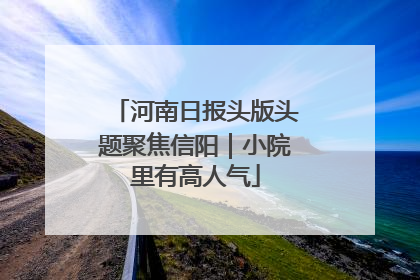 河南日报头版头题聚焦信阳｜小院里有高人气