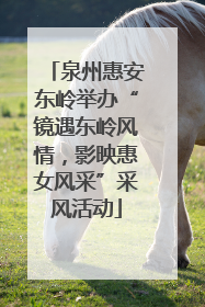 泉州惠安东岭举办“镜遇东岭风情，影映惠女风采”采风活动