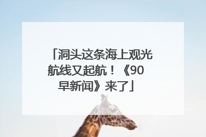 洞头这条海上观光航线又起航！《90早新闻》来了