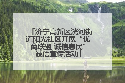 济宁高新区洸河街道阳光社区开展“优商联盟 诚信惠民”诚信宣传活动