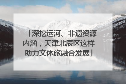 深挖运河、非遗资源内涵，天津北辰区这样助力文体旅融合发展