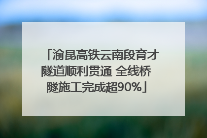 渝昆高铁云南段育才隧道顺利贯通 全线桥隧施工完成超90%
