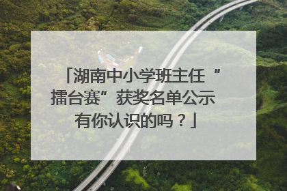 湖南中小学班主任“擂台赛”获奖名单公示 有你认识的吗？