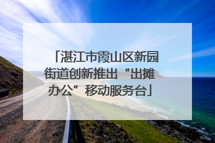 湛江市霞山区新园街道创新推出“出摊办公”移动服务台