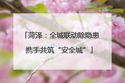 菏泽：全城联动除隐患 携手共筑“安全城”
