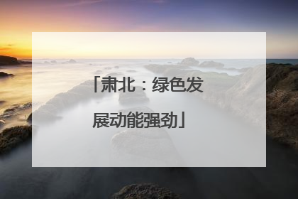 肃北：绿色发展动能强劲