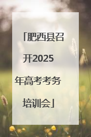 肥西县召开2025年高考考务培训会