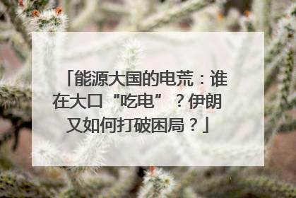 能源大国的电荒：谁在大口“吃电”？伊朗又如何打破困局？