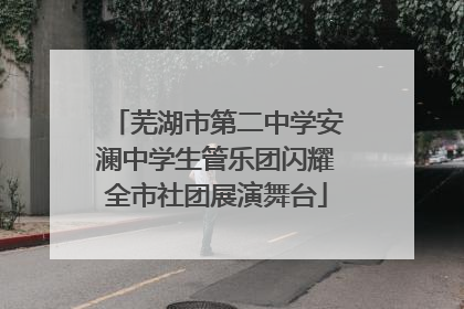 芜湖市第二中学安澜中学生管乐团闪耀全市社团展演舞台