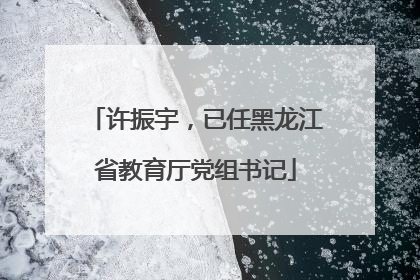 许振宇，已任黑龙江省教育厅党组书记