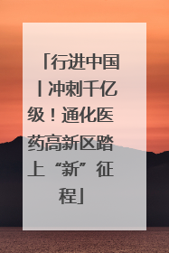 行进中国丨冲刺千亿级！通化医药高新区踏上“新”征程