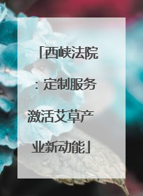 西峡法院：定制服务激活艾草产业新动能