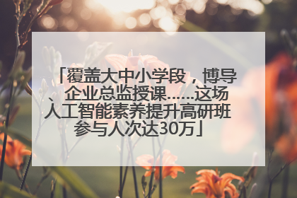 覆盖大中小学段，博导、企业总监授课……这场人工智能素养提升高研班参与人次达30万