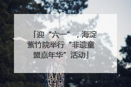 迎“六一”，海淀紫竹院举行“非遗童盟嘉年华”活动