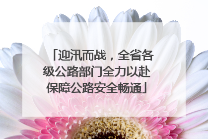 迎汛而战，全省各级公路部门全力以赴保障公路安全畅通