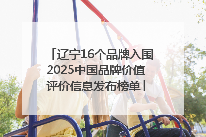 辽宁16个品牌入围2025中国品牌价值评价信息发布榜单