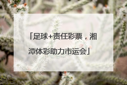 足球+责任彩票，湘潭体彩助力市运会