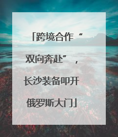 跨境合作“双向奔赴”，长沙装备叩开俄罗斯大门