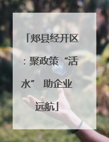 郏县经开区：聚政策“活水” 助企业远航