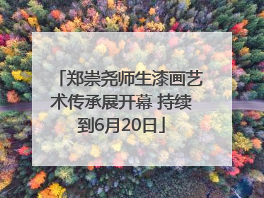 郑崇尧师生漆画艺术传承展开幕 持续到6月20日
