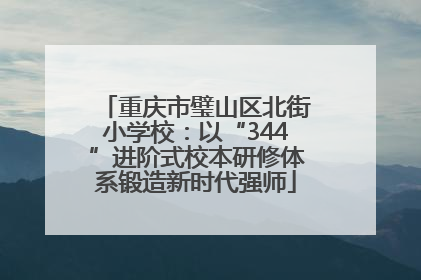 重庆市璧山区北街小学校：以“344”进阶式校本研修体系锻造新时代强师