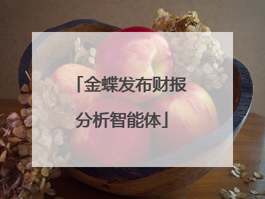 金蝶发布财报分析智能体