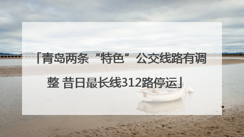 青岛两条“特色”公交线路有调整 昔日最长线312路停运