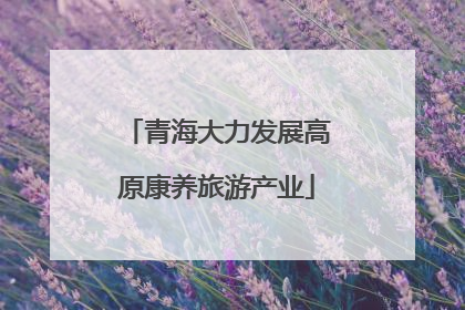 青海大力发展高原康养旅游产业