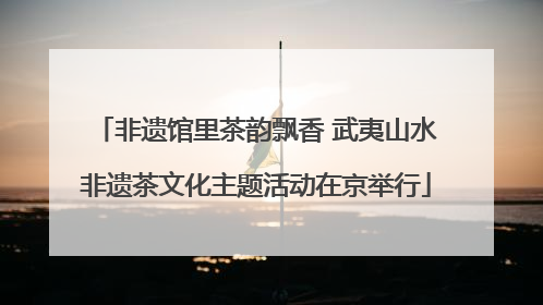 非遗馆里茶韵飘香 武夷山水非遗茶文化主题活动在京举行