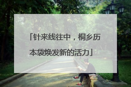 针来线往中，桐乡历本袋焕发新的活力