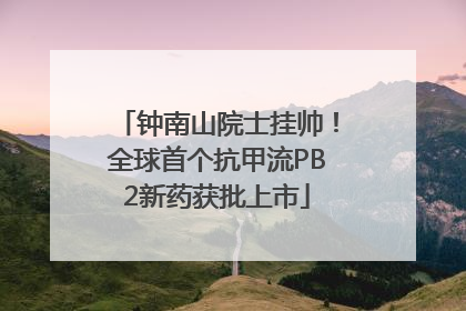 钟南山院士挂帅！全球首个抗甲流PB2新药获批上市