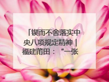 锲而不舍落实中央八项规定精神｜福建莆田：“一张表”“一张图”为基层减轻“数字负担”