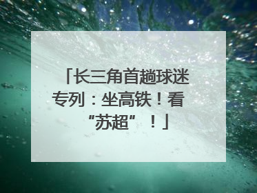 长三角首趟球迷专列：坐高铁！看“苏超”！