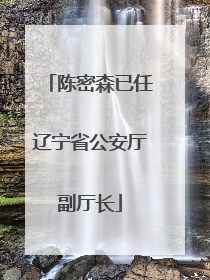 陈密森已任辽宁省公安厅副厅长