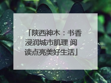 陕西神木：书香浸润城市肌理 阅读点亮美好生活