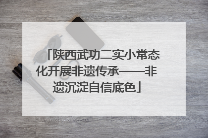 陕西武功二实小常态化开展非遗传承——非遗沉淀自信底色