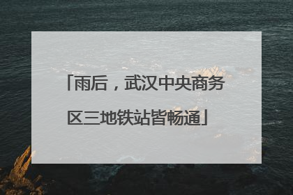 雨后，武汉中央商务区三地铁站皆畅通