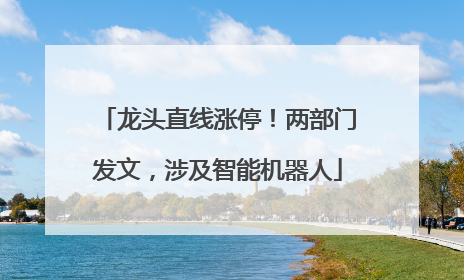 龙头直线涨停！两部门发文，涉及智能机器人