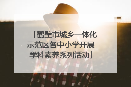 鹤壁市城乡一体化示范区各中小学开展学科素养系列活动