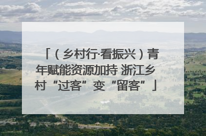 （乡村行·看振兴）青年赋能资源加持 浙江乡村“过客”变“留客”