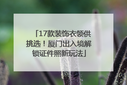 17款装饰衣领供挑选！厦门出入境解锁证件照新玩法