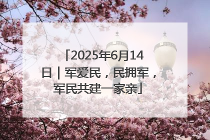 2025年6月14日｜军爱民，民拥军，军民共建一家亲