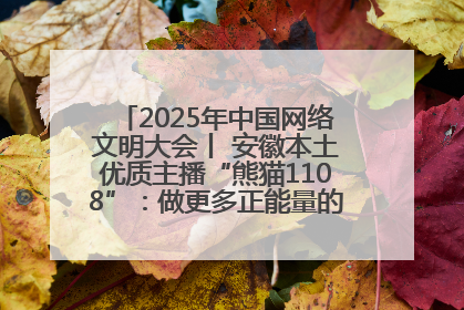 2025年中国网络文明大会丨 安徽本土优质主播“熊猫1108”：做更多正能量的事情 带给大家快乐